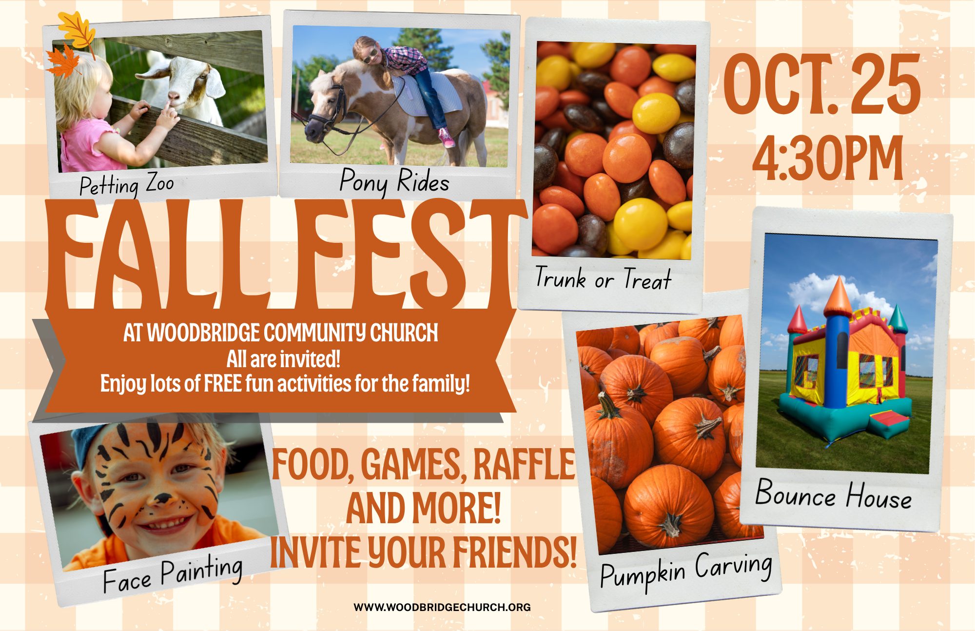 Fall Fest at Woodbridge Community Church, October 25, 4:30 pm